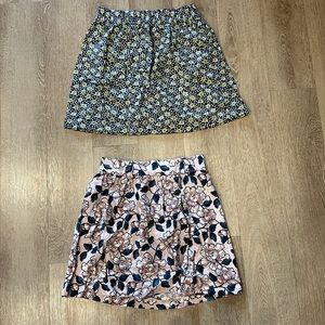 Ann Taylor Loft floral Duo of casual skirts with pockets!!